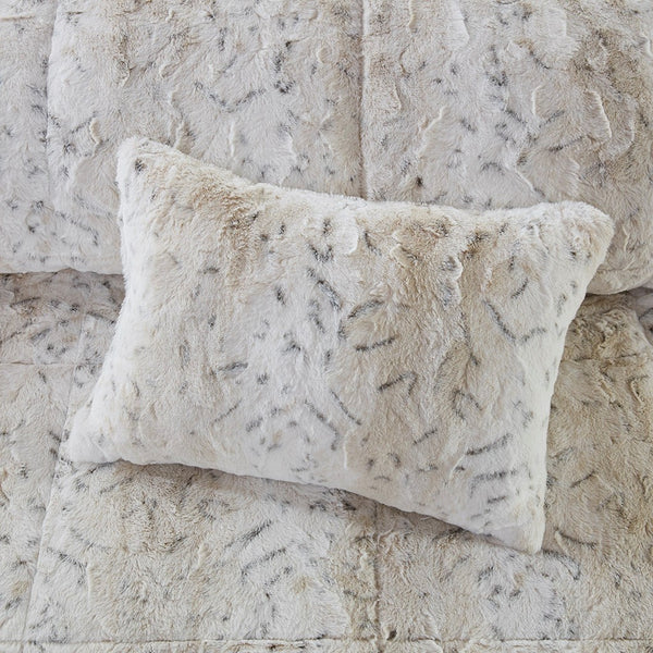 English Elm Full/Queen Zuri Faux Fur Comforter Set – Reversible Faux Mink, Hypoallergenic Fill, OEKO-TEX, Machine Washable Plush Bedding B03597119