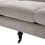 English Elm Alana Lawson Three-Cushion Tightback Sofa, Silver Grey Polyester