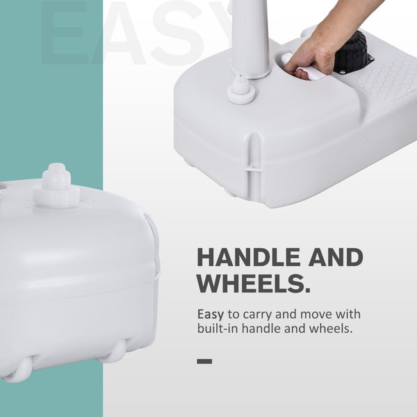 English Elm Kleankin Rolling Outdoor Handwash Station with Foot Pump Soap Dispenser Hdpe W2225P217040