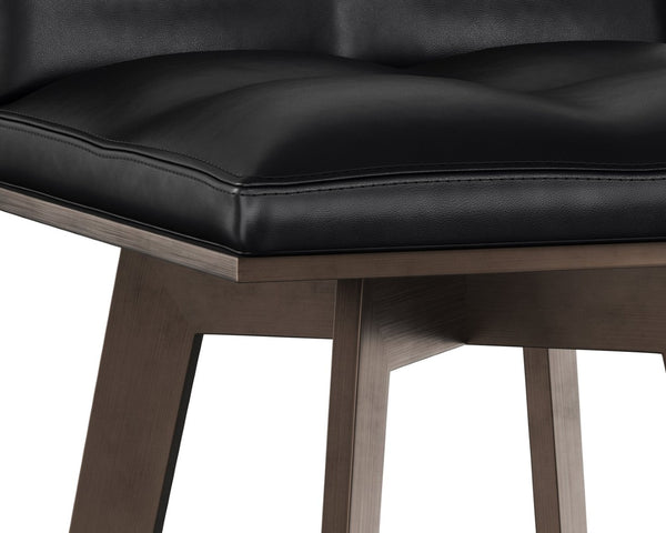 Sunpan ARIZONA Swivel Barstool - Elegant Art Deco Design with 360° Mobility and Antique Brass Accents 112549