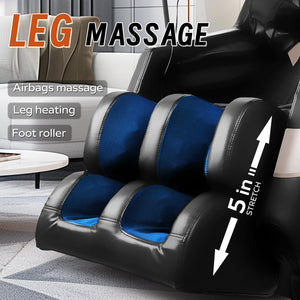 English Elm Massage Chair Recliner - Zero Gravity Full Body Air Pressure System For Ultimate Relaxation Experience W1875P254025