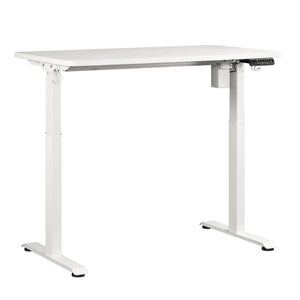 English Elm Sit/Stand Desk - Modern White Finish For Ergonomic Workspace, Usb Charging, Easy Assembly & Stability B356P402648-GIGA