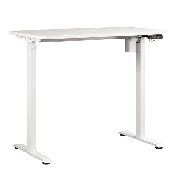English Elm Sit/Stand Desk - Modern White Finish For Ergonomic Workspace, Usb Charging, Easy Assembly & Stability B356P402648-GIGA