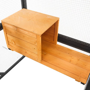 English Elm Outdoor Pine Wood Catio Enclosure with Platforms Condos and Walk-in Access for Cats N719P283198B