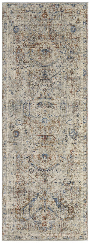 Feizy Rugs Kaia Luxe Soft Area Rug - Distressed Medallion Design In Neutral Tones For High-traffic Spaces Tan,Orange,Red Polypropylene,Viscose,Polyester Kai39gjfgrymlti11