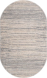 Unique Loom Oasis Calm Machine Made Abstract Rug Cream, Ivory/Gray 5' 0" x 8' 0"