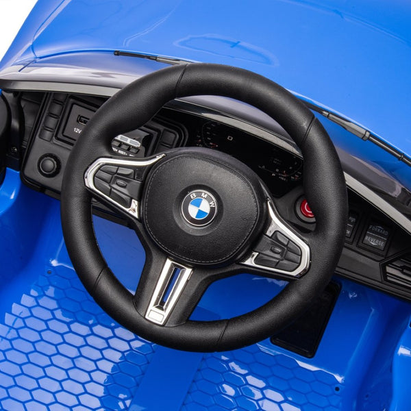 English Elm Bmw M4 Licensed Kids Ride on Car with Parental Remote Dual Motors and Led Lights Blue W1578P214204