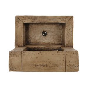 English Elm Christopher Knight Home® - 35.25" Hand Crafted Weather-Resistant Floor Fountain with Underwater Lights, Wall Tower Accent, Brown 71774.00LBRN