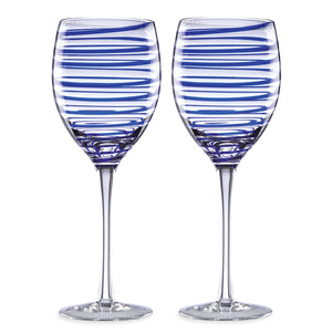 Lenox Charlotte Street Ringed Crystal Clear Wine Glasses for Modern Elegant Entertaining 863811