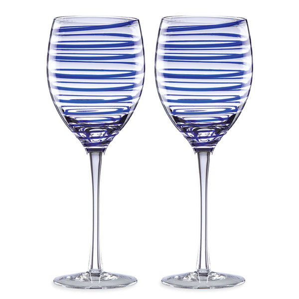 Lenox Charlotte Street Ringed Crystal Clear Wine Glasses for Modern Elegant Entertaining 863811