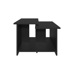 English Elm Coffee Coffee Table 16.6" H Compact Engineered Wood Accent Table for Living Rooms, Modern Minimalist Style Durable Finish Black 29.53 L x 22.05 W x 3.54 H B097P296820