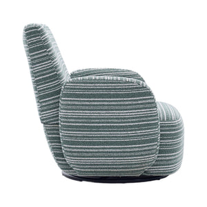 English Elm Modern Boucle 360° Swivel Leisure Chair with High‑Resilience Sponge, Supportive Curve, 550lb Capacity Mint Green W395P355484