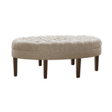 Madison Park Martin Modern/Contemporary Surfboard Tufted Ottoman FPF18-0264 Linen