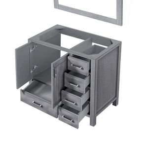 English Elm Distressed Grey Wood Bath Vanity 36" W With Coordinated Mirror, Ample Storage & Rustic Charm B2731S00510