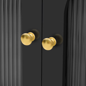 English Elm Vibe 68.9'' Retro Tv Stand For 75-Inch Tvs, Elegant Media Console With Fluted Glass & Storage Solutions N724P284465B-GIGA