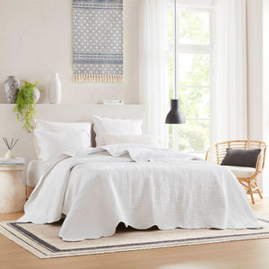 JLA Home Madison Park - 3 Reversible Scalloped Edge Quilt Set with Antimicrobial Microfiber, Cottage Charm & Machine Washable 108 L x 96 W x 0.25H MP13-1038