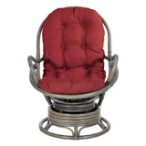 OSP Home Furnishings Tahiti Rattan Swivel Rocker Red