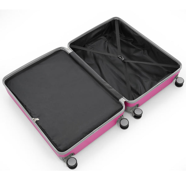 English Elm Luggage 3 Piece Hardshell Abs Set with Spinner Wheels Tsa Lock Travel Ready Pink N730P304620P