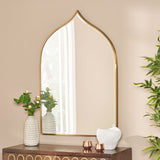 Christopher Knight Home® - Noble House - Delliah Contemporary Bell Shaped Wall Mirror, Brushed Brass