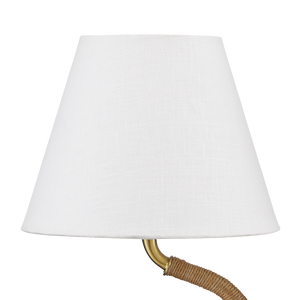 Sirocco Desk Lamp - Elegant Jute-Rope Design with Off-White Linen Shades for Stylish Home Décor