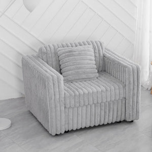 English Elm 75.6"Soft Modular 2-Person Sofa with Hidden-Zipper Washable Cushions & Hydraulic Storage Lift System Light Gray W1767S00008