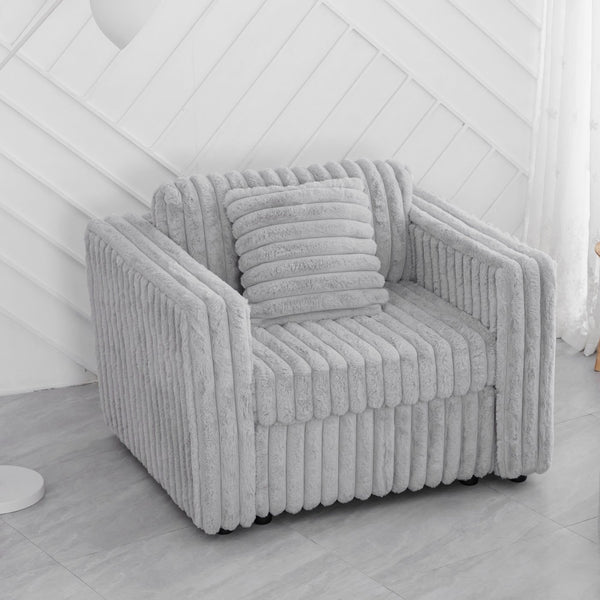 English Elm 75.6"Soft Modular 2-Person Sofa with Hidden-Zipper Washable Cushions & Hydraulic Storage Lift System Light Gray W1767S00008