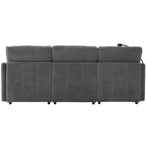 English Elm Modern Modular Sectional Sofa With Usb Ports & Movable Ottoman - L-Shaped, U-Shaped, Sofa Bed Comfort N719S002050E