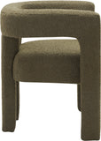 Athena Olive Green Boucle Fabric Accent/Dining Chair 864Olive-C Meridian Furniture