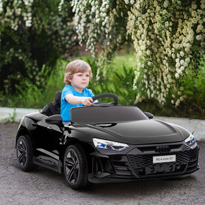 English Elm Aosom Licensed Audi 12v Electric Ride on Toy Car with Remote Suspension and Lights Black W2225P229675