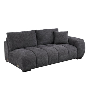 English Elm Chosen Chenille Sectional Sofa with Toss Pillows and Dual Chaises, Pocket Coil Seats, Durable Frame Gray 43 L x 81.88 W x 16.5 H B2726S00038