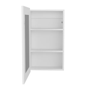 English Elm Medicine Compact Wall Cabinet with Mirror Door, Engineered Wood Storage, Durable, Space-Saving Design White 31.1 L x 19.29 W x 3.54 H B097P250882