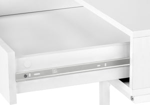 English Elm Computer Desk For Home Office - Modern White Laminate With Storage Drawers, Compact & Stylish Design B2710P219840