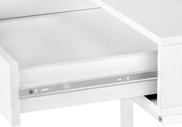 English Elm Computer Desk For Home Office - Modern White Laminate With Storage Drawers, Compact & Stylish Design B2710P219840