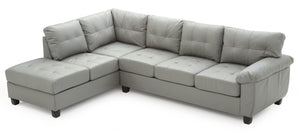 English Elm Gallant Upholstered Sectional Sofa with Reversible Chaise and Removable Backs Gray B078S00123