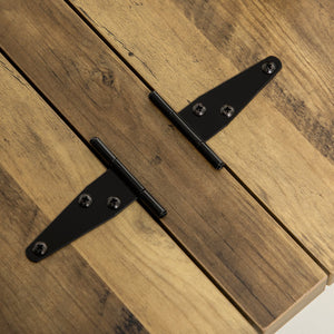 English Elm HOMCOM Farmhouse Coffee Table with Hidden Flip-Top Storage, Square Rustic Accent Table in Antique White W2225P173950