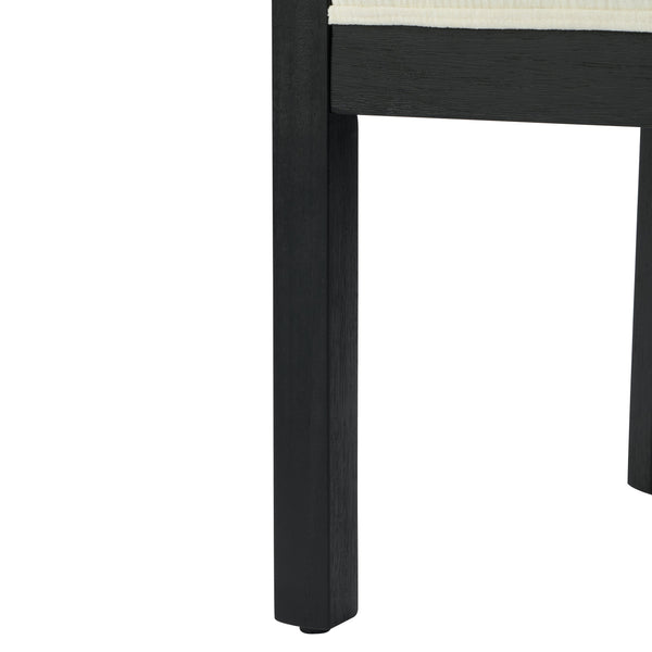 English Elm Christopher Knight Home® - Linen Upholstered Armchair Set Of 2 – Elegant White Chairs With Black Rubber Wood Legs For Modern Spaces N768P305168B