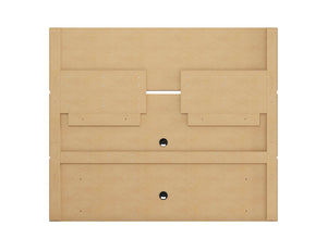 English Elm Vernon 63" TV Panel with Concealed Shelves, Cable Management, Mount Brackets & Flip Doors White B365P398354