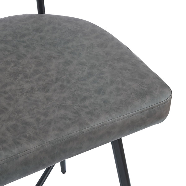 English Elm Christopher Knight Home® - 26''Retro Curved Back Swivel Counter Stools Set of 2 with Bowknot Footrest Smooth PU Leather Comfort Grey N780P199991G