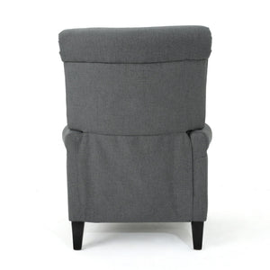 English Elm Christopher Knight Home® - Manual Charcoal Push Back Recliner — Compact Fabric Seat, Plush Support, Space-Saving Comfort for Homes 61369.00CCL
