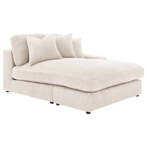 English Elm Cassidy Three Piece Corduroy Sectional with Lounge Unit for Cozy Living Spaces B062S01421