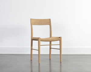 Sunpan Bondi Dining Chair Set of 2 - Timeless Modern Design with Hand-Woven Rope and Sustainable Beech Wood Light Oak