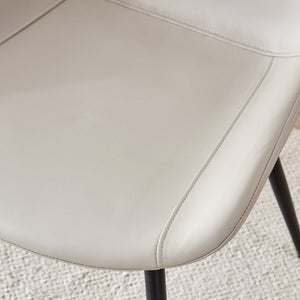 English Elm Table Set With Adjustable Height, Walnut Wood Finish & 4 Warm Gray Pu Chairs For Modern Living W1151S03997-GIGA