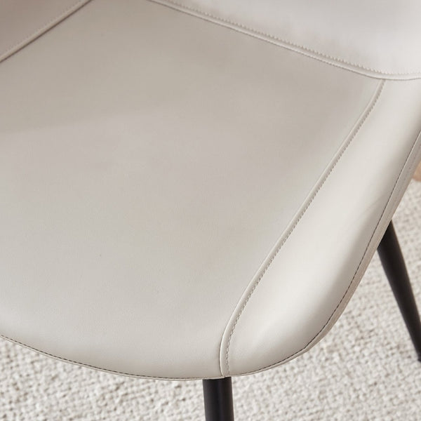 English Elm Table Set With Adjustable Height, Walnut Wood Finish & 4 Warm Gray Pu Chairs For Modern Living W1151S03997-GIGA