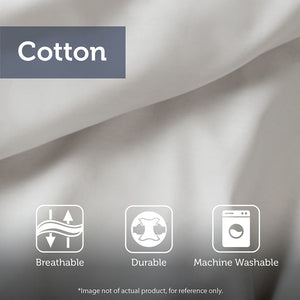 English Elm 6 Piece Cotton Jacquard Comforter Set - Oversized King Bedding With Decorative Pillows & Bedskirt B035128775