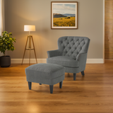 Christopher Knight Home® - Noble House - Tafton Fabric Club Chair and Ottoman