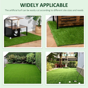 English Elm Outsunny 10' X 3' Artificial Turf - Lush Green Look, Uv-Protected, Drainage Holes & Soft Comfort! W2225P217961-GIGA