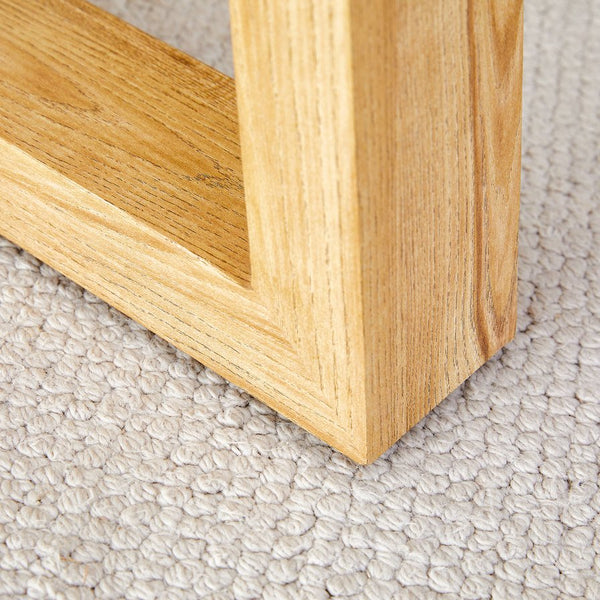 English Elm Modern wood-color MDF circular coffee table with tempered glass top, easy assembly, versatile style W1151P146796