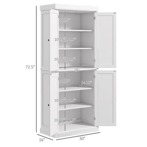 English Elm Tall Farmhouse Pantry Cabinet with Beadboard Doors Drawer and Adjustable Shelving T3971S00103