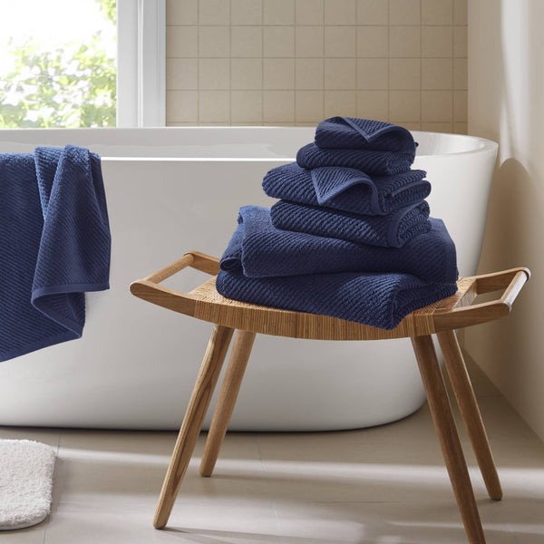 JLA Home Madison Park - 100% Cotton 6-Piece Quick-Dry Diagonal Rib Towels, 503 GSM Ultra-Soft Zero-Twist Plush Set for Bath MP73-8856