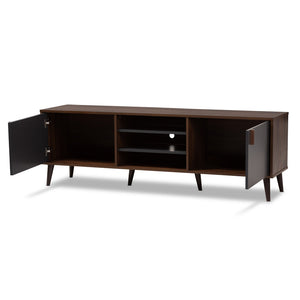 Baxton Studio Baxton Studio Stylish Mid-Century Modern TV Stand with Storage, Cable Management & Elegant Design SE TV9012WI-CLB/DG